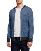 Men's Stripe Eco-zip Hoodie