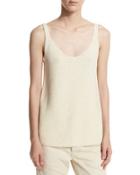 Textured Scoop-neck Tank