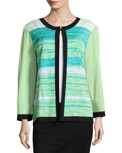 Knit Stripe-print Jacket,