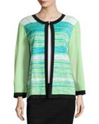 Knit Stripe-print Jacket,