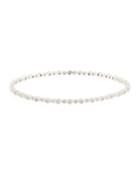14k White Gold Diamond Round & Oval Bangle