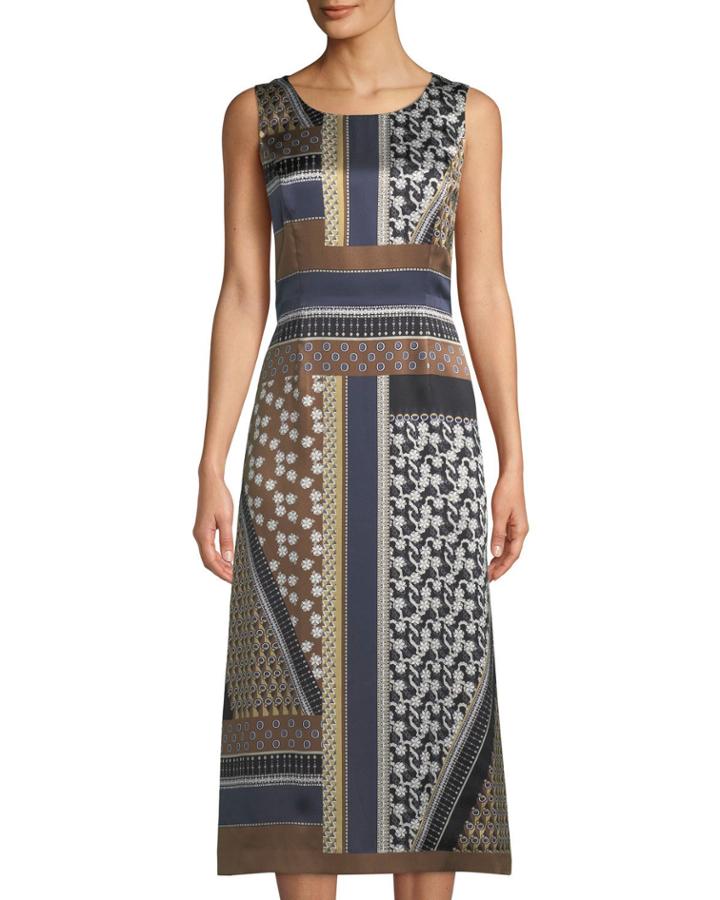 Sebella Sleeveless Piazetta Patchwork Silk