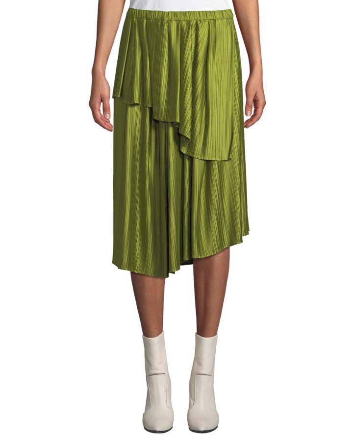 Suzu Draped Asymmetric Plisse