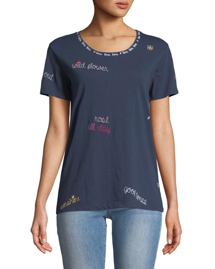 Chatty Chat Embroidered Tee