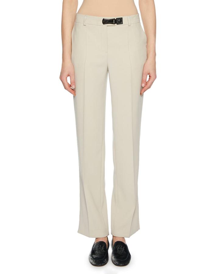 Mid-rise Straight-leg Cady Trousers W/