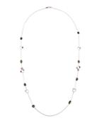 Rock Candy Circle & Mixed-set Stone Necklace In Noir