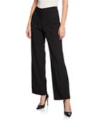 Seamed Flare-leg High-waist Pants