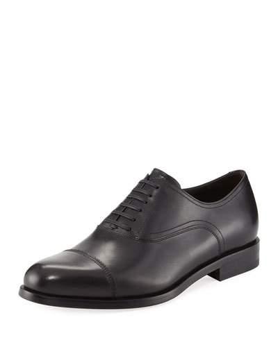 Slip-on Leather Dress Driver, Black