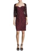Sweetheart-neck Lace Cocktail Dress
