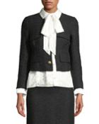 Tailored Tweed Jacket W/blouse
