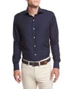 Silky Touch Herringbone Long-sleeve