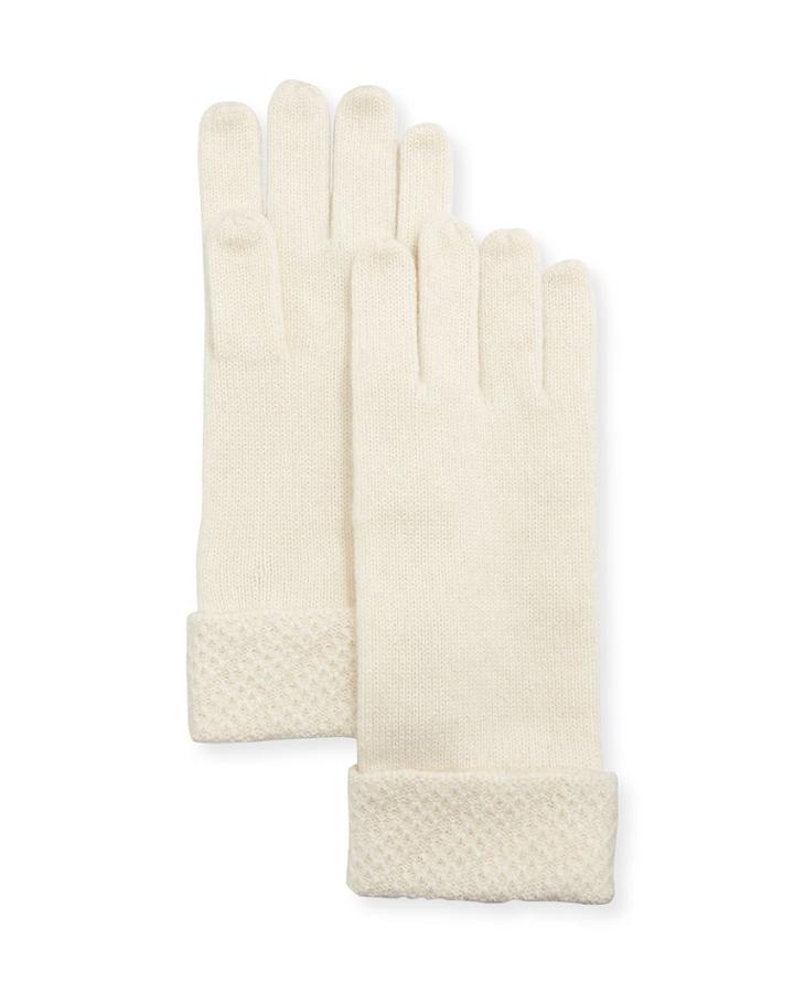 Touch-screen Gloves W/ Honeycomb-knit Cuffs