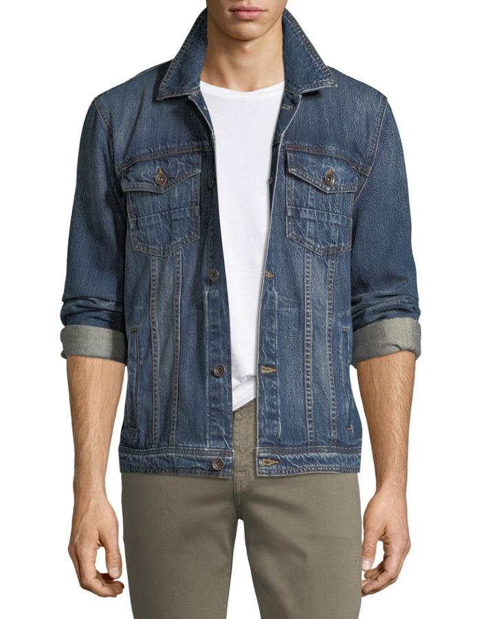 Men's Cotton Denim Trucker Jacket