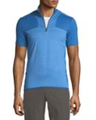 Men's Active Colorblock Zip Polo