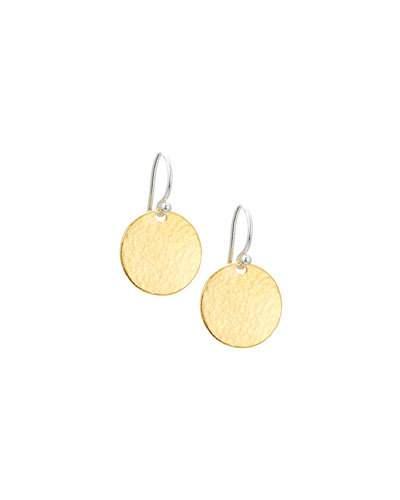 Small Flake Disc Drop Earrings