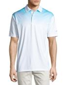 Diagonal Gradient Polo Shirt, Bright White