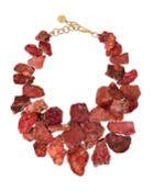 Signature Cluster Necklace, Pink Jasper