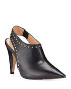 Grace Studded Leather Slingback Pumps