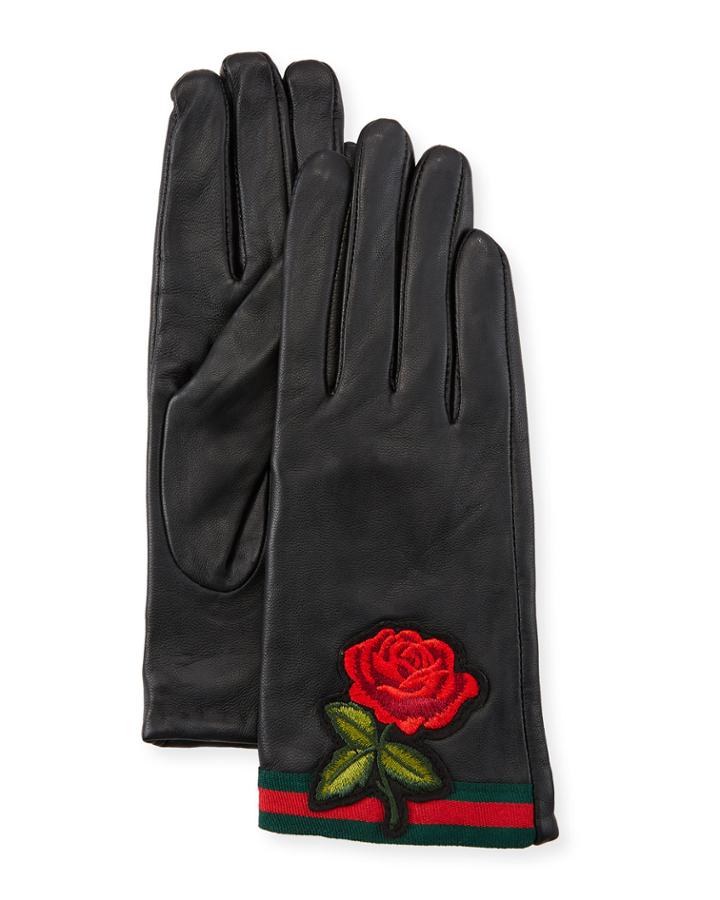 Rose-embroidered