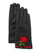 Rose-embroidered