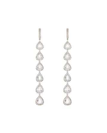 18k Diamond Multi-pear Drop Earrings