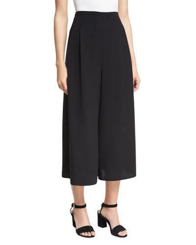 High-waist Culottes, Black
