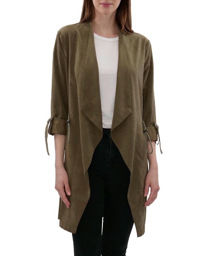 Open Front Trench With Roll