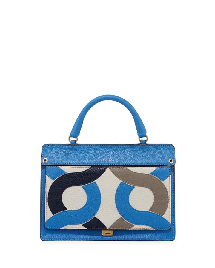 Like Small Pebbled Leather Top-handle Bag