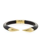 Lucite Pointed Hinge Bracelet, Black