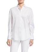 Button-front Long-sleeve Cotton