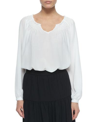 Long-sleeve Peasant Blouse