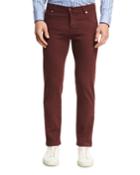 Twill Five-pocket Pants, Red