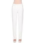 Mid-rise Narrow-leg Trousers, Powder