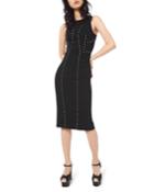 Studded Pebble-crepe Dress