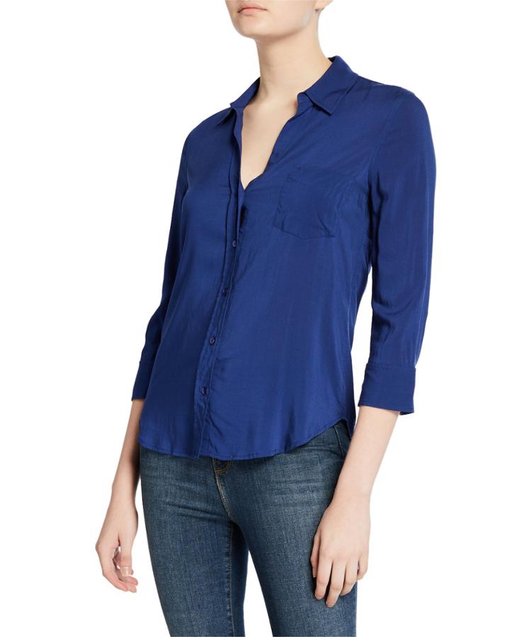 Ryan 3/4-sleeve Button-down Blouse