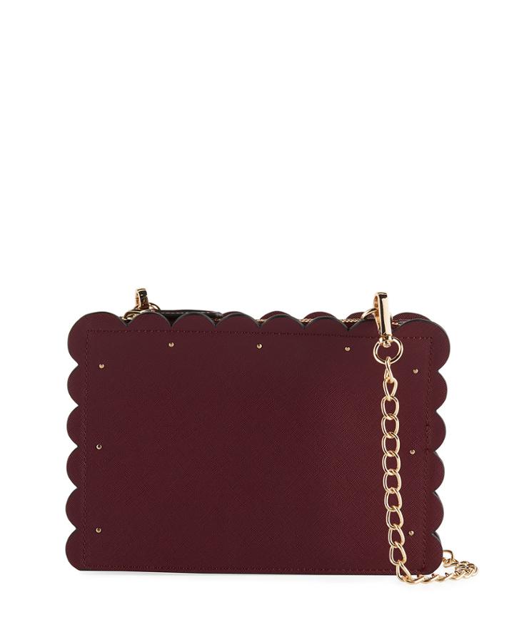 Roslyn 3-zip Scalloped Crossbody Bag