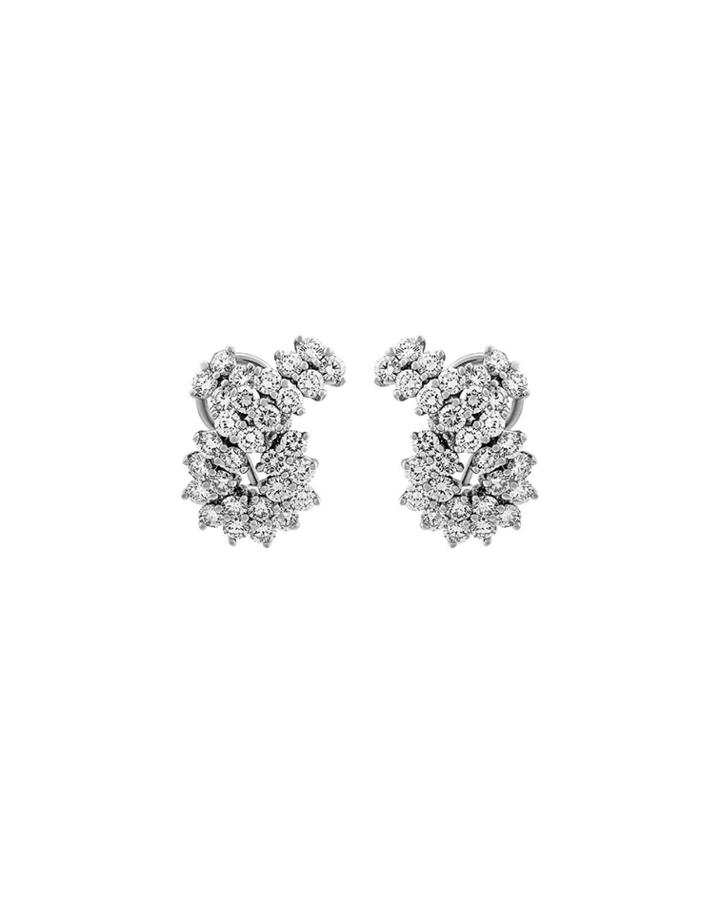 Estate Platinum Diamond Earrings