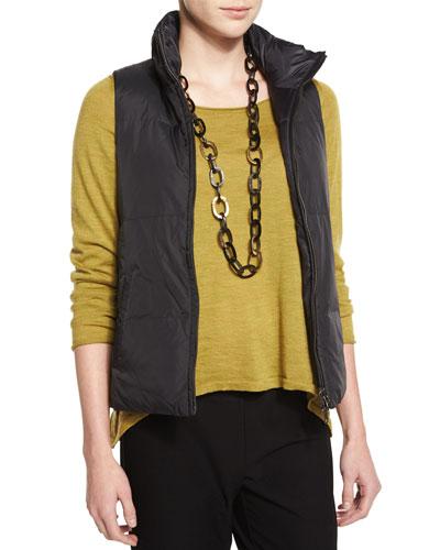 Puffer Reversible Vest, Black