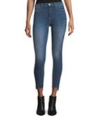 Le High Skinny Raw-edge Stagger-hem Jeans
