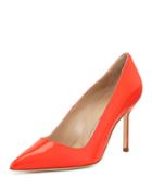 Manolo Blahnik Bb Patent 90mm Pump, Coral, Women's, Size: