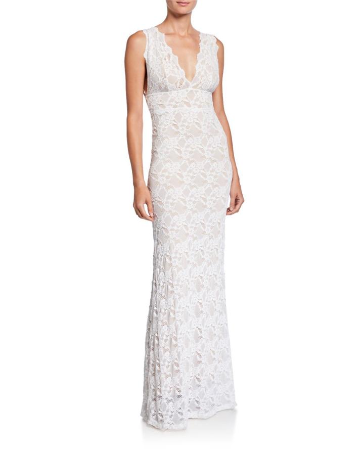 Perfect Plunge-neck Sleeveless Lace