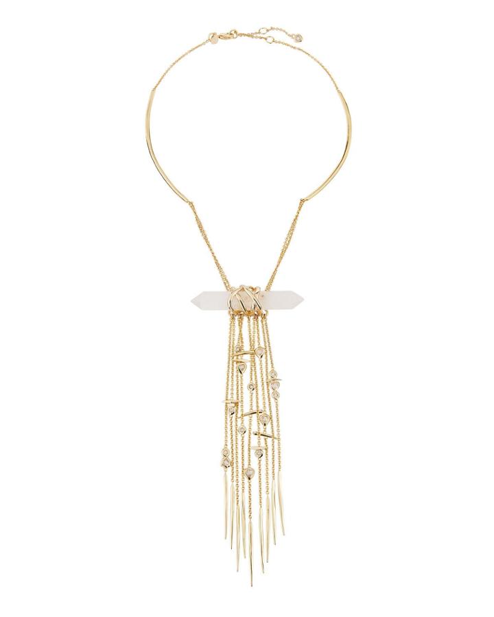 Caged Rock Crystal Pendant Necklace