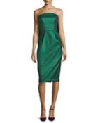 Maddie Strapless Stretch-lurex Cocktail Dress W/ Bow