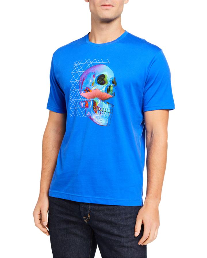 Men's Sliced Skull Graphic Short-sleeve T-shirt