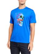 Men's Sliced Skull Graphic Short-sleeve T-shirt
