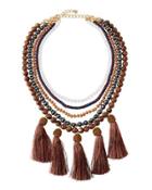 Beaded Multi-drop Necklace