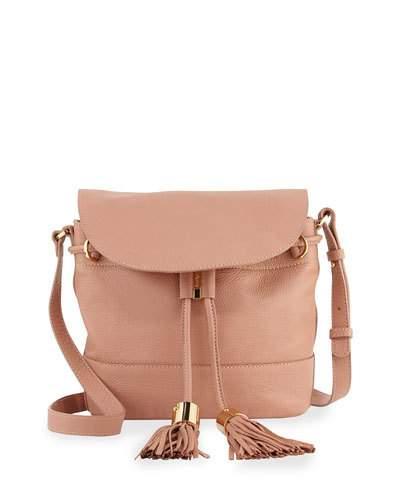 Vicki Leather Crossbody Bag, Nougat