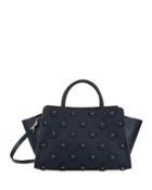 Eartha East-west Floral Applique Leather