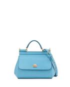 Sicily Micro Leather Crossbody Bag, Blue