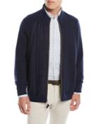 Men's Quilted Grid Zip-front